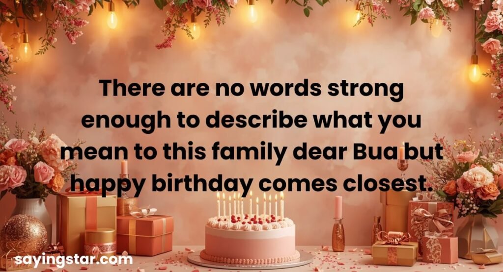 Heart-Touching Birthday Wishes for Bua in English
