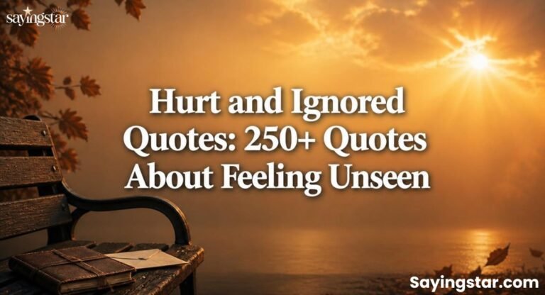 Hurt and Ignored Quotes: 250+ Quotes About Feeling Unseen