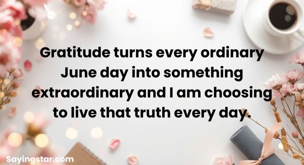 June Daily Gratitude Messages for a Positive Month