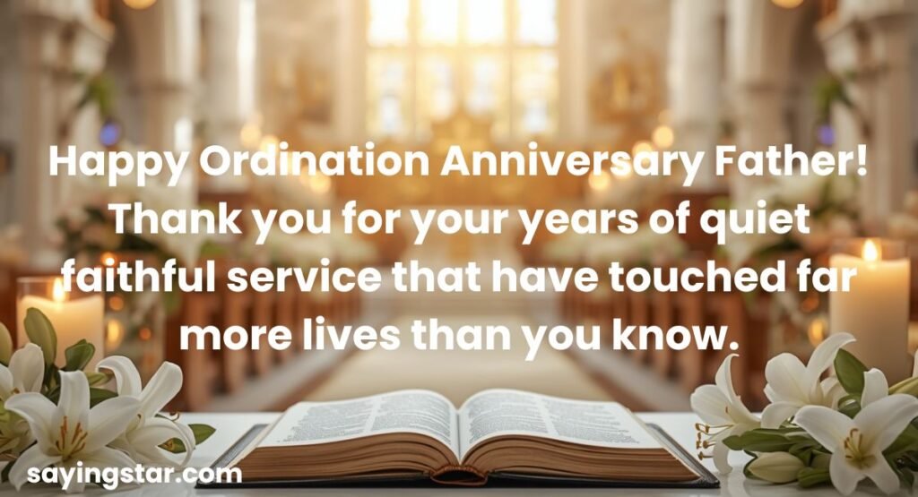 Ordination Anniversary Wishes for Priests