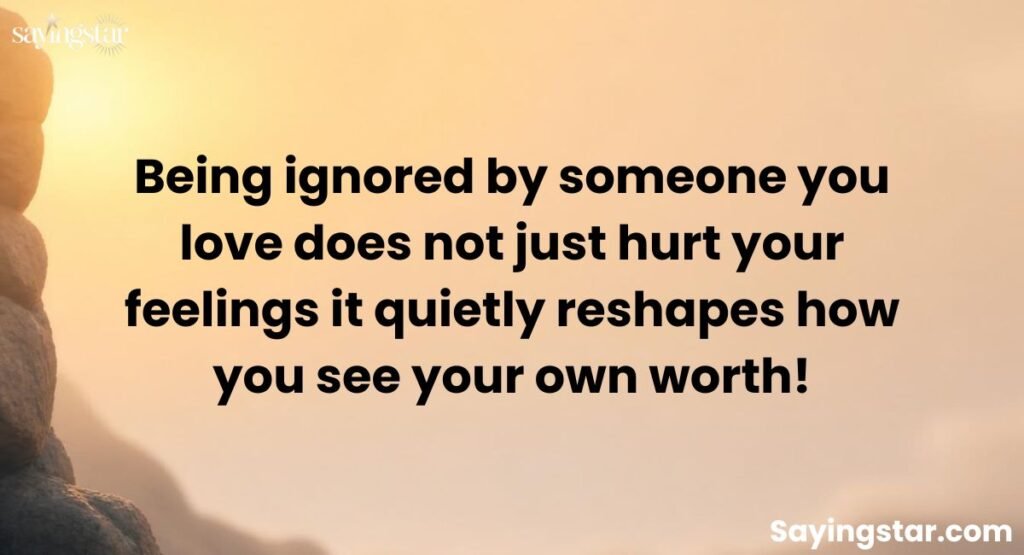 Psychological Impact of Being Ignored in Relationships