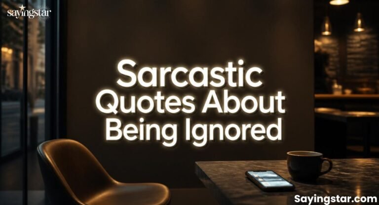Sarcastic Quotes About Being Ignored: 260+ Attitude-Filled Quotes