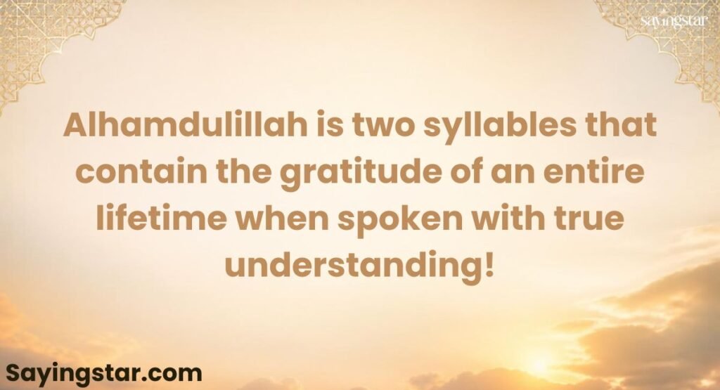 Short Dua for Thanking Allah