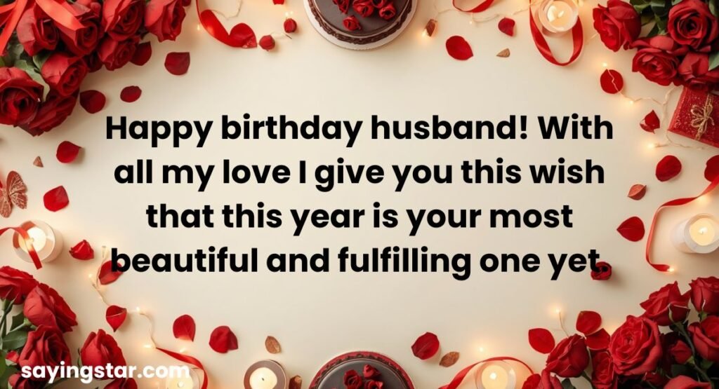 Unique Birthday Wishes for Husband with Love