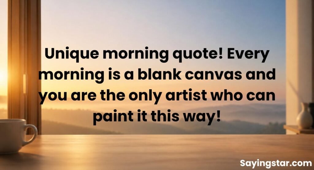 Unique Good Morning Quotes