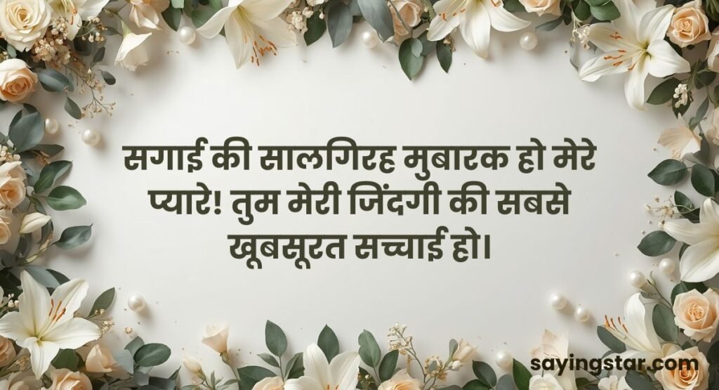 Engagement Anniversary Wishes To Husband in Hindi