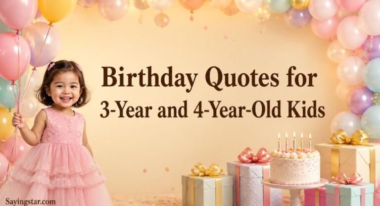 Best Birthday Quotes for 3-Year and 4-Year-Old Kids