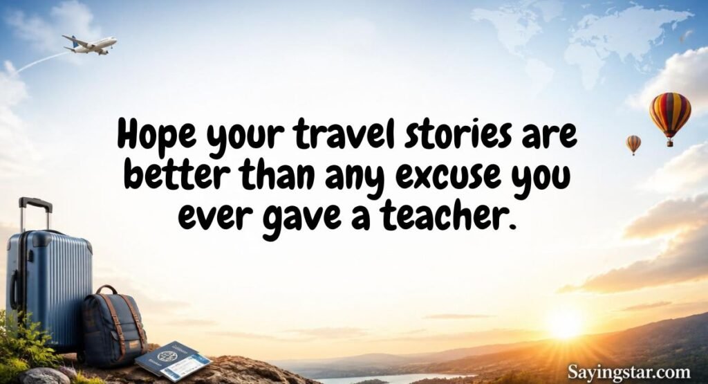 Humorous Well Journey Wishes for Students