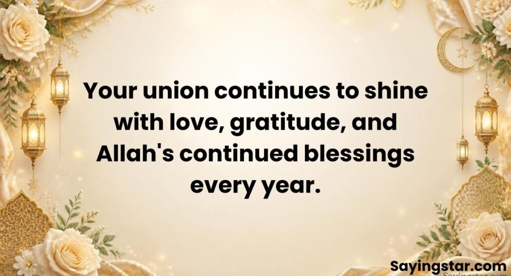 Islamic Wedding Anniversary Wishes