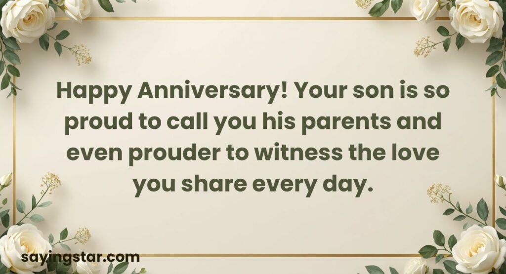 Marriage Anniversary Wishes for Mummy Papa From Son