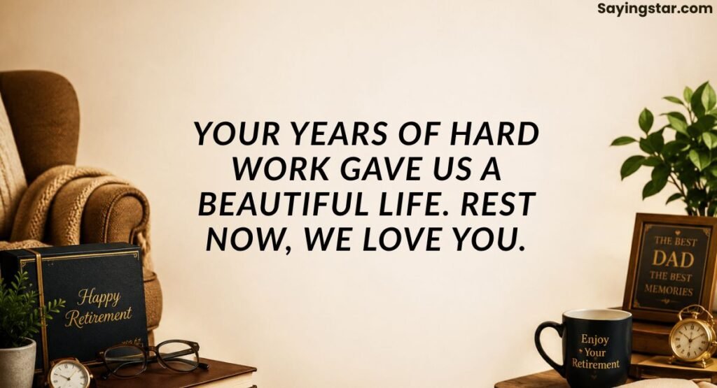 RETIREMENT WISHES FOR DAD FROM FAMILY
