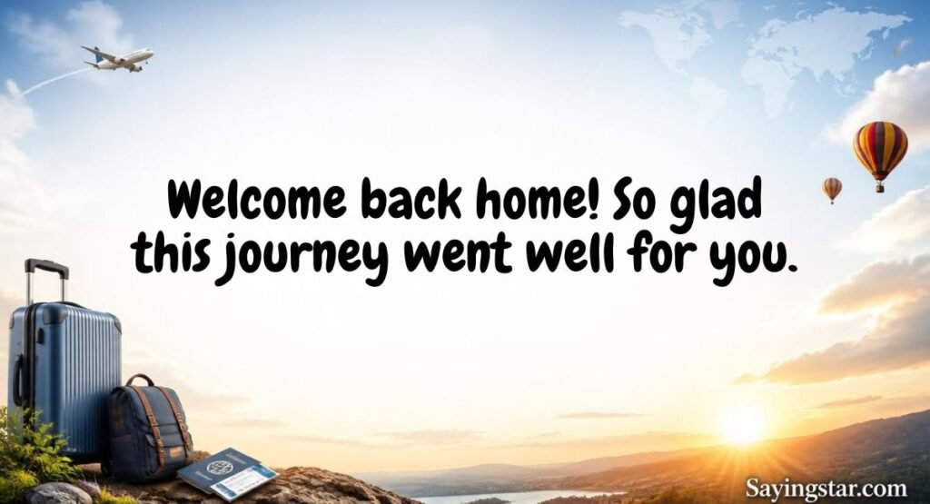 Welcome Back and Return Journey Wishes