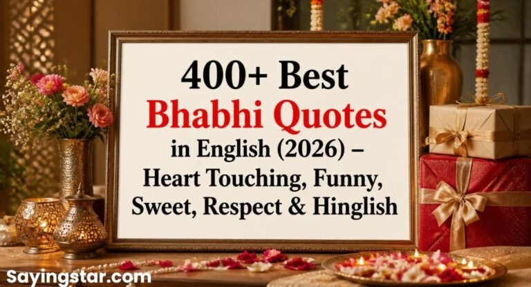 400+ Best Bhabhi Quotes in English (2026) – Heart Touching, Funny, Sweet, Respect & Hinglish