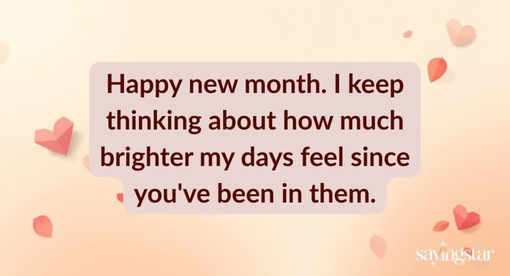 Romantic New Month Messages for Crush