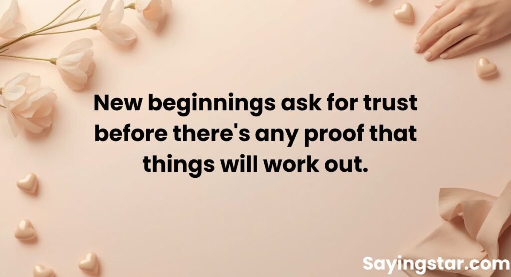 Trust and Believe Messages for New Beginnings